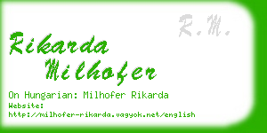rikarda milhofer business card